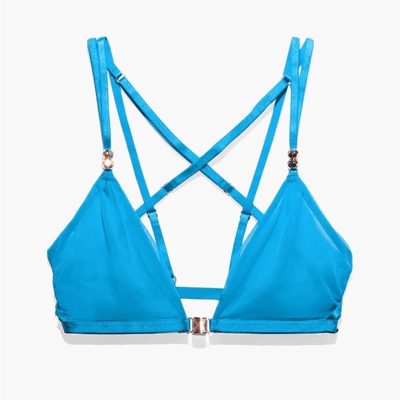 Savage X Fenty Wildflower Blue Strappy Bralette - Picture 11 of 11
